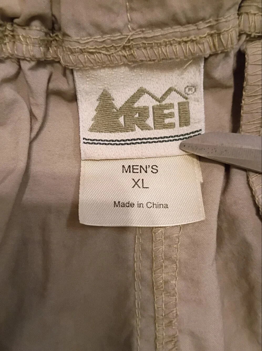 REI Men's Zip-Off Cargo Pants in Light Khaki Sz XL